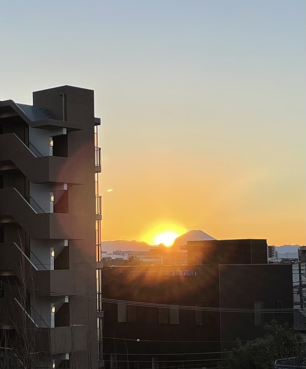 元旦の夕日